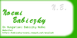 noemi babiczky business card