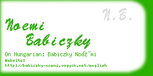 noemi babiczky business card